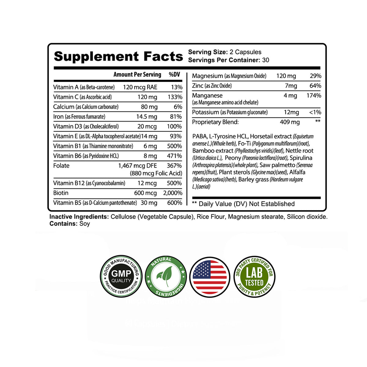 PureNature Hair Vitamins